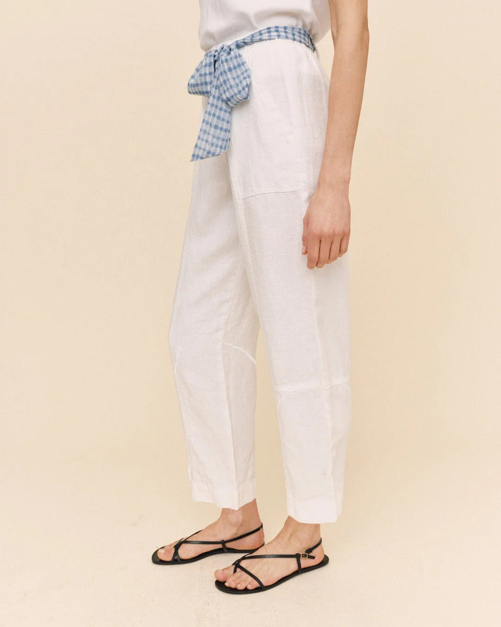 Seam Pant with Printed Sash