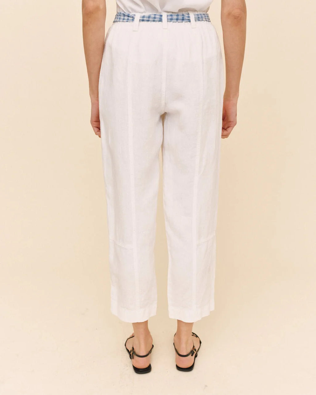 Seam Pant with Printed Sash