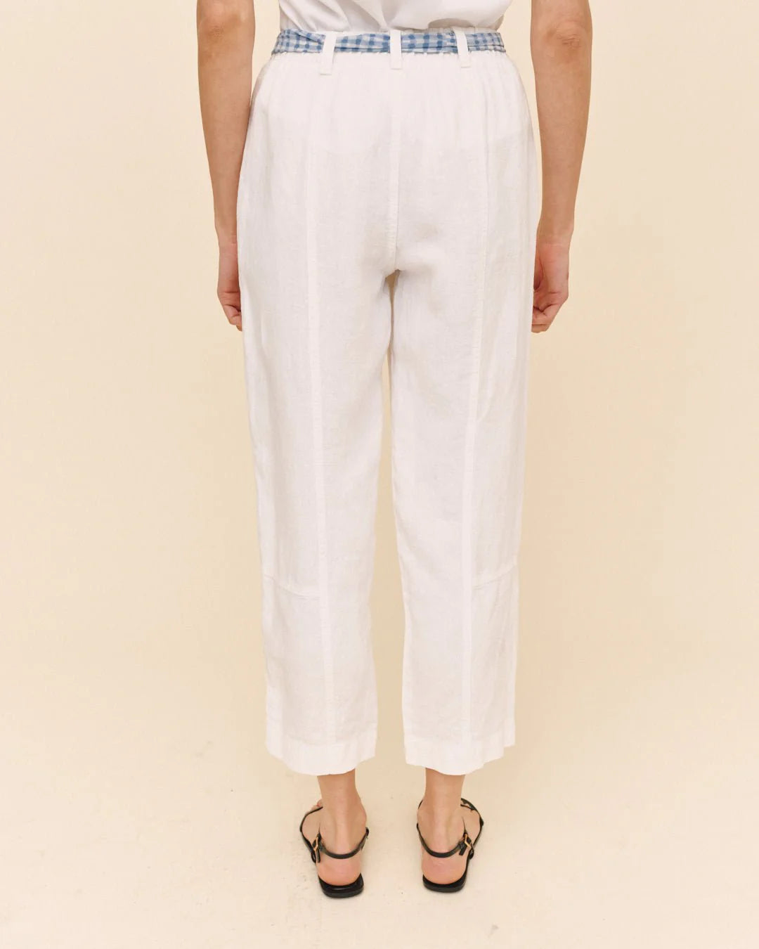 Seam Pant with Printed Sash