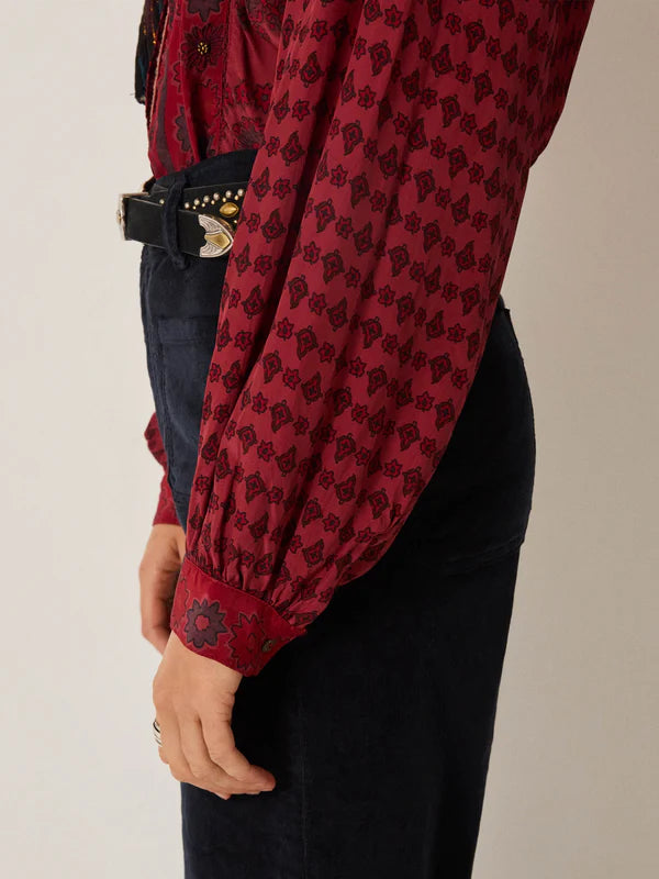 Emilie Bordeaux Blouse