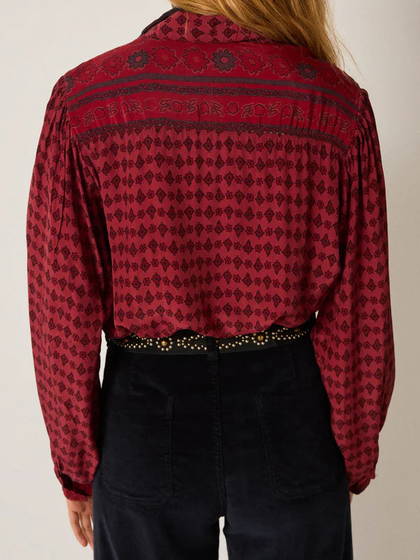 Emilie Bordeaux Blouse