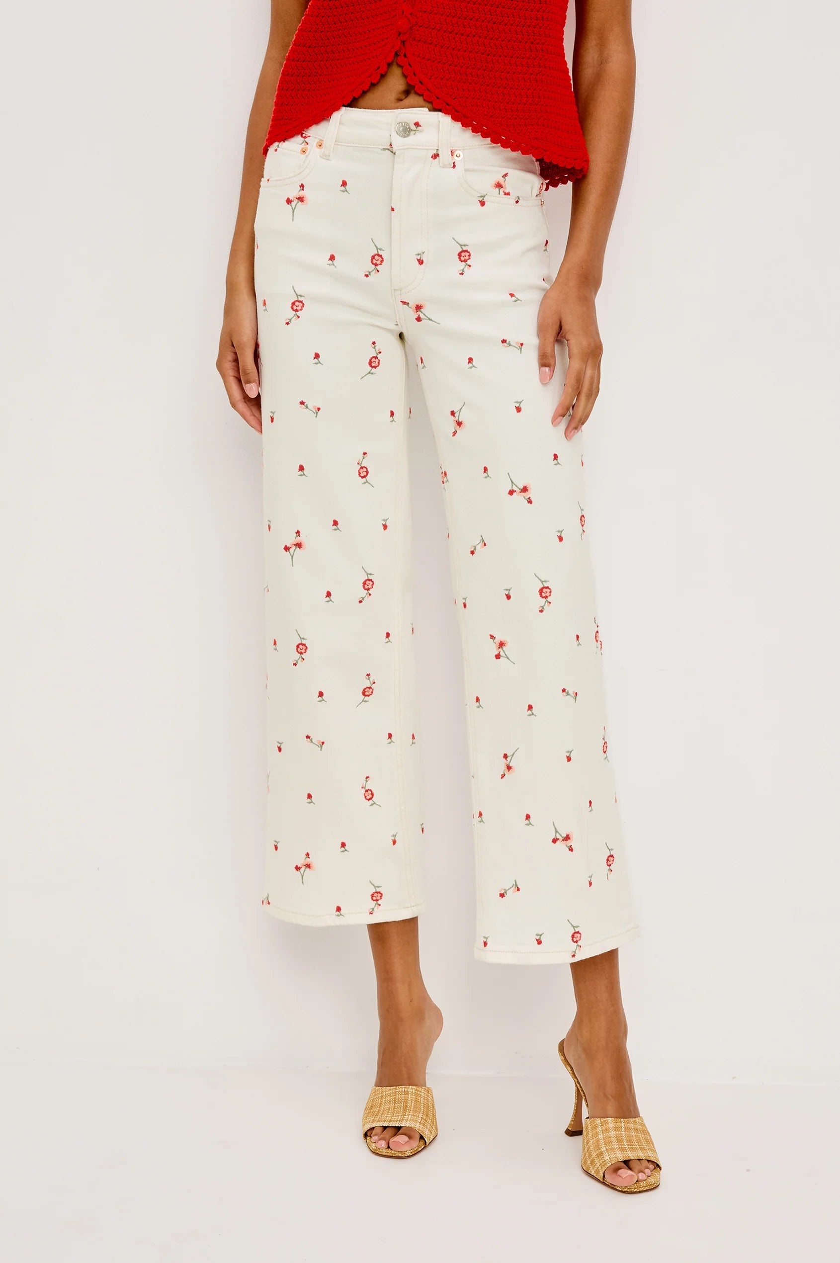 Getty Crop Jean - Romantic Floral