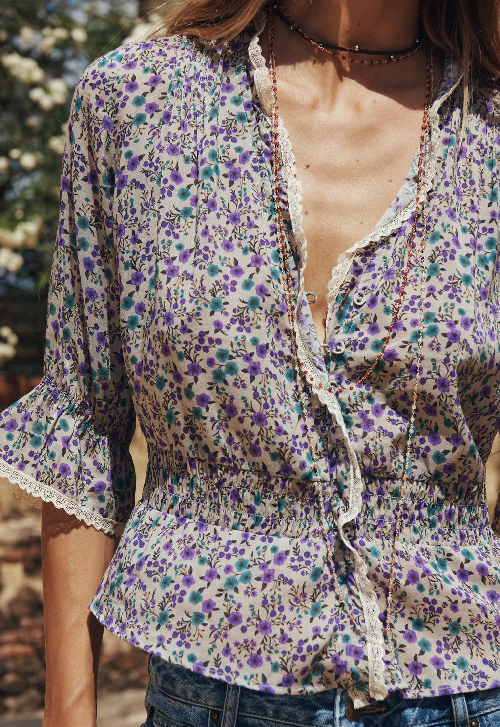 Mimi Rose Blouse - Violet