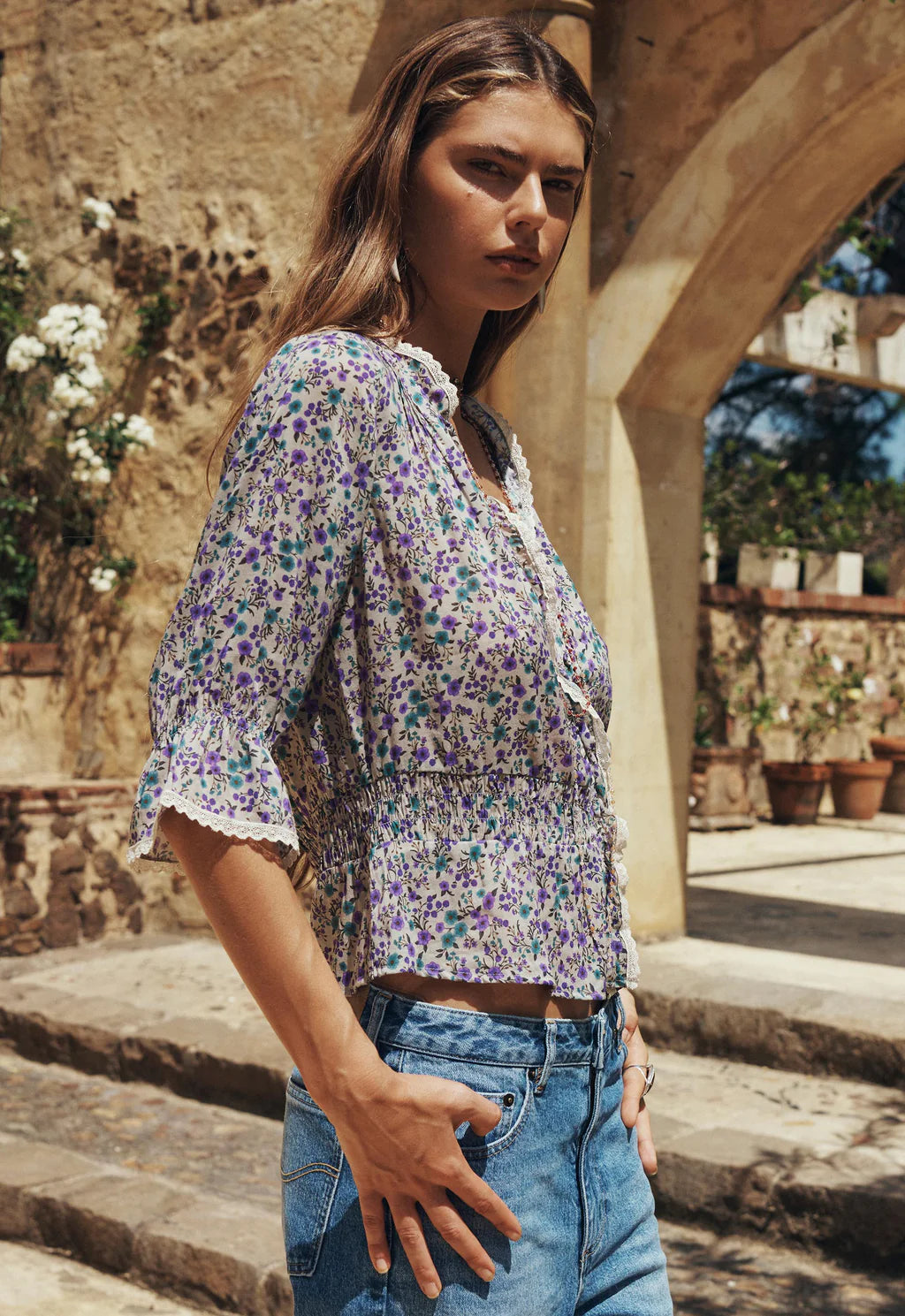 Mimi Rose Blouse - Violet