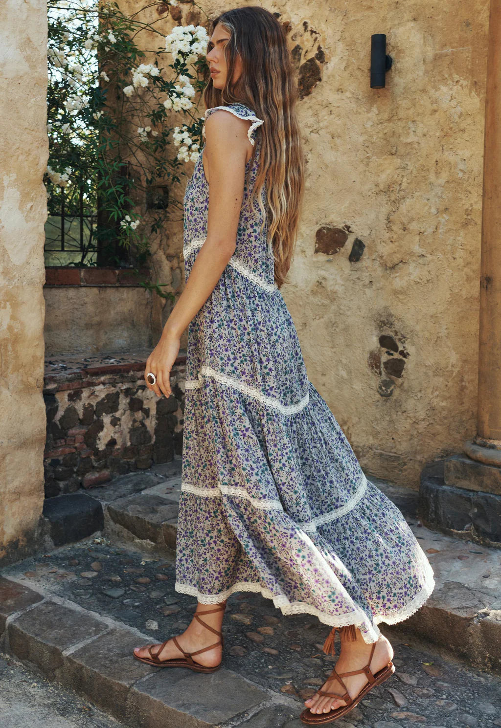 Mimi Rose Sleeveless Boho Dress