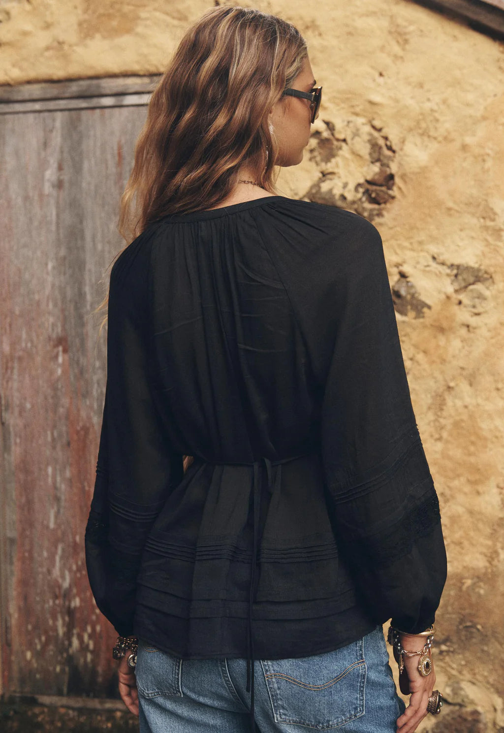 Hera Lace Blouse - Black
