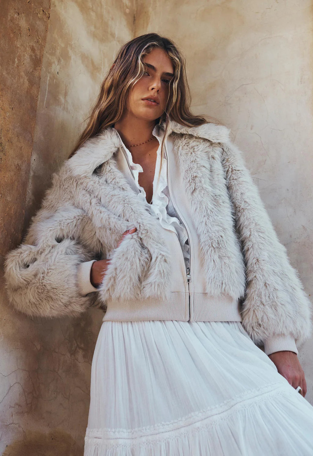 Brooklyn Flea Bomber Jacket - Frost