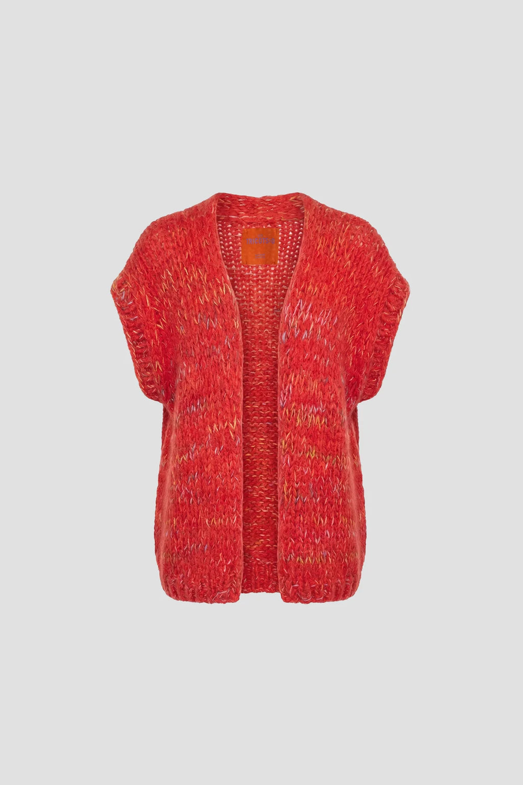 Mae Sleeveless Cardigan - Red Multi