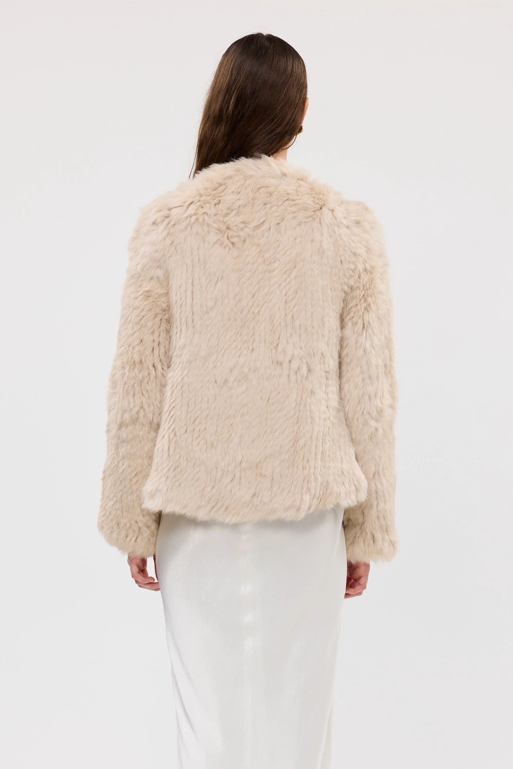 Emma Fur Jacket - Oatmeal