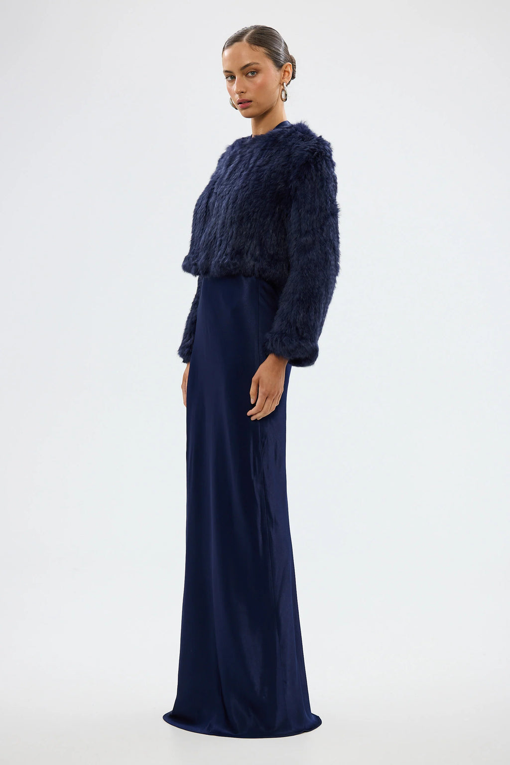 Lola Crop Jacket- Navy