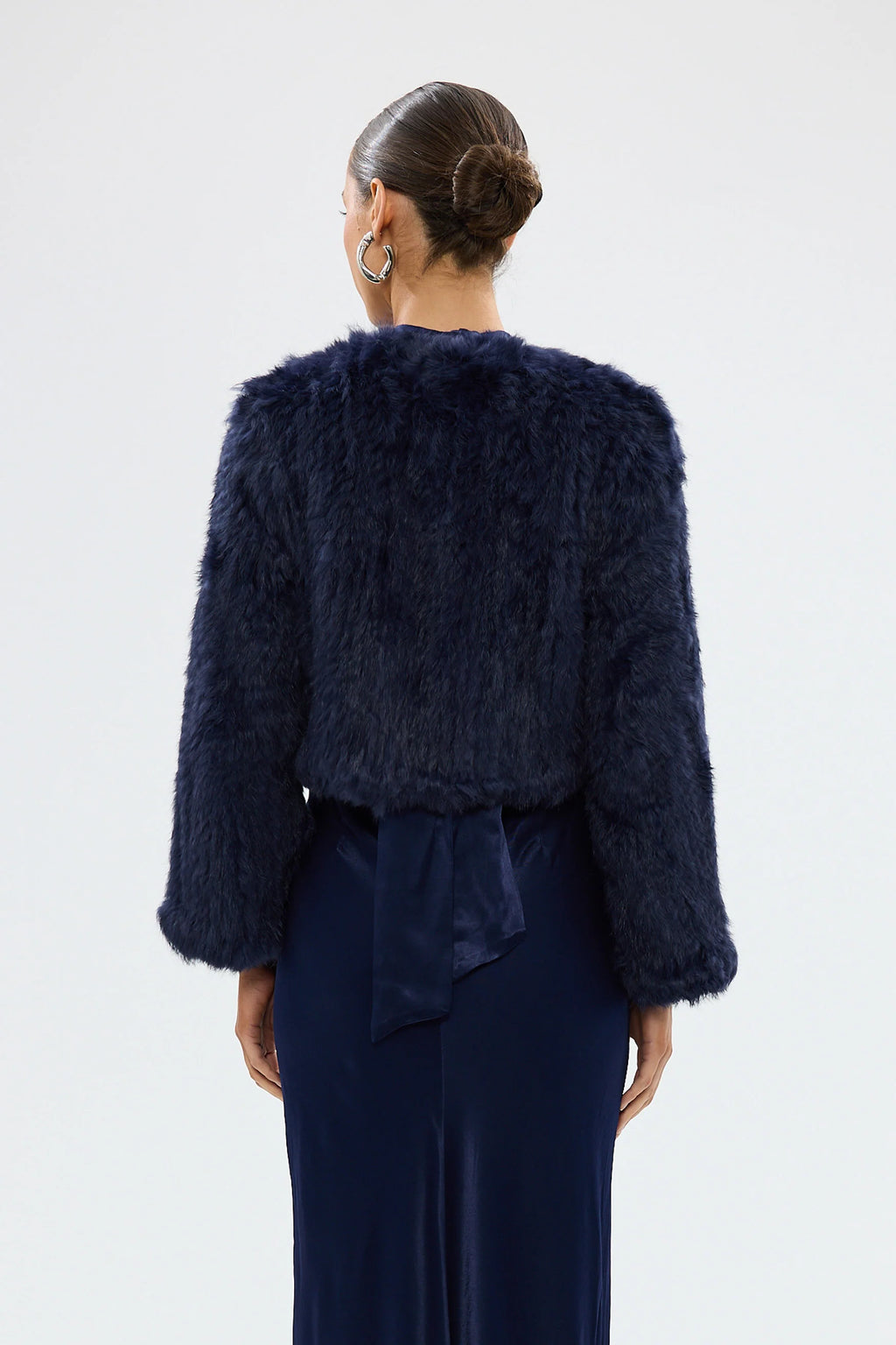 Lola Crop Jacket- Navy