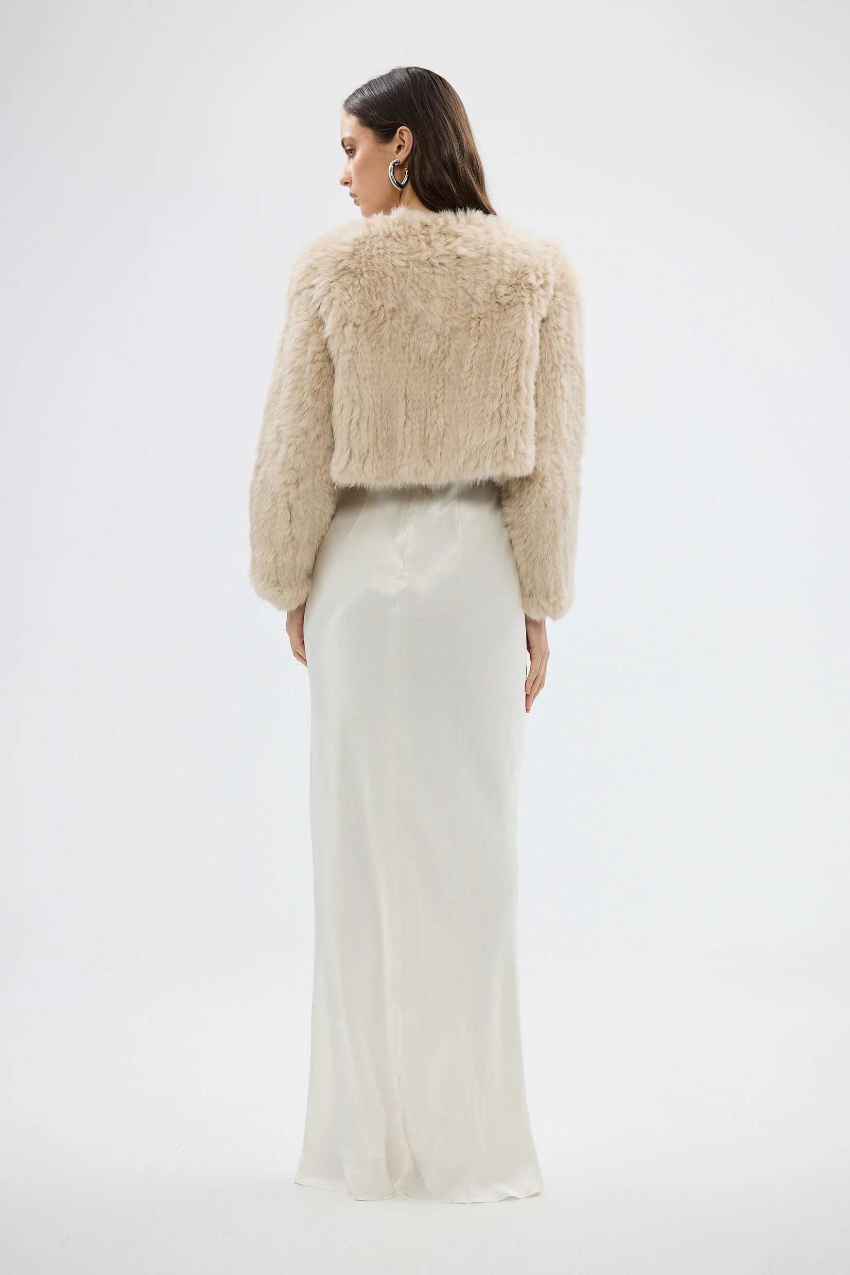 Lola Crop Jacket - Oatmeal