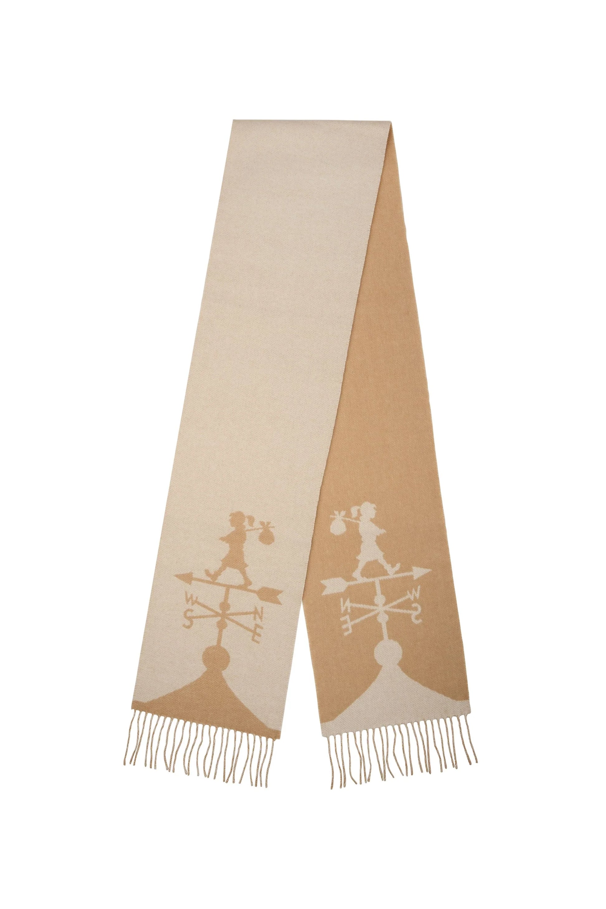 Weather Shop Jacquard Scarf Cream/Tan