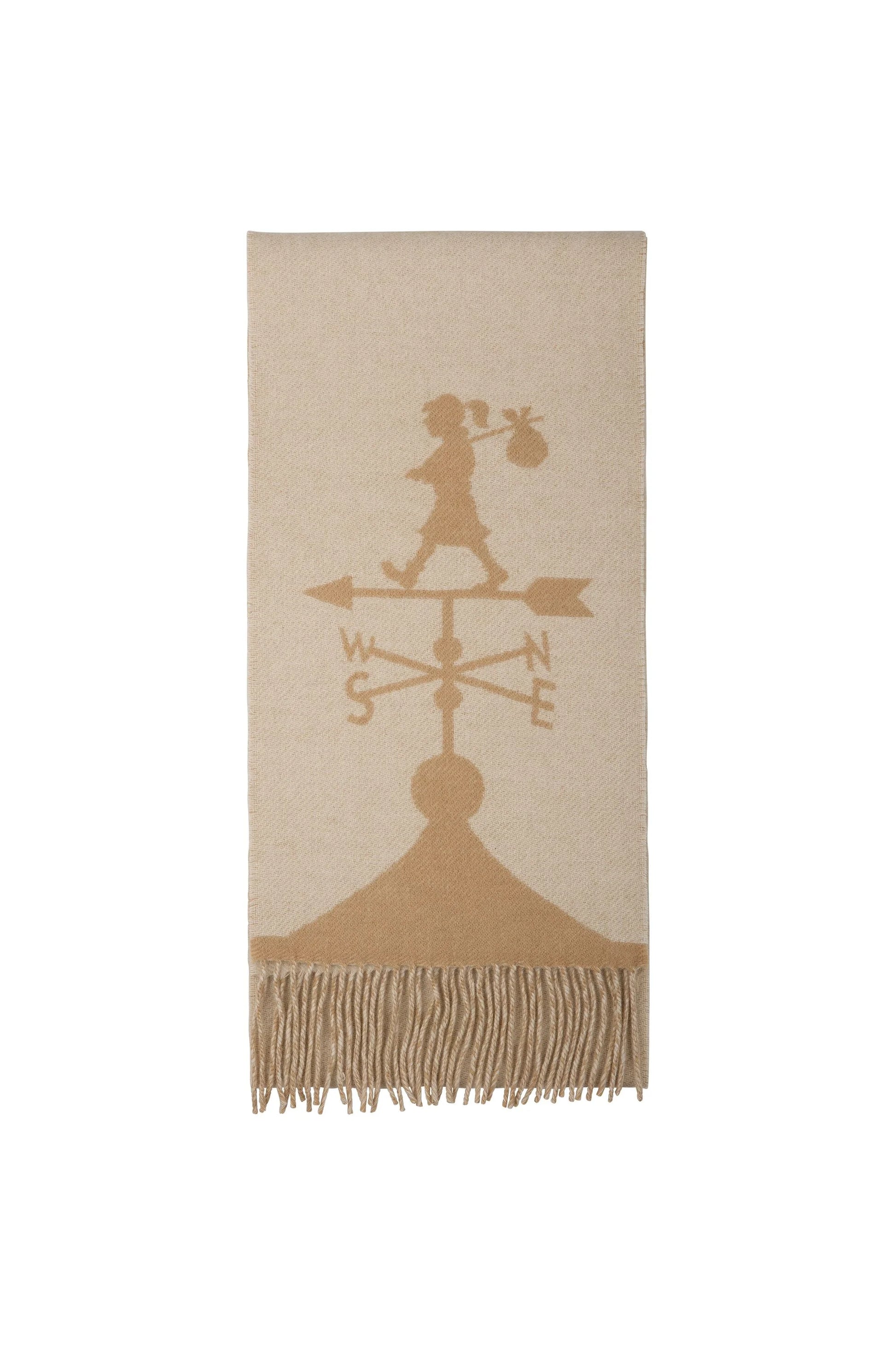 Weather Shop Jacquard Scarf Cream/Tan
