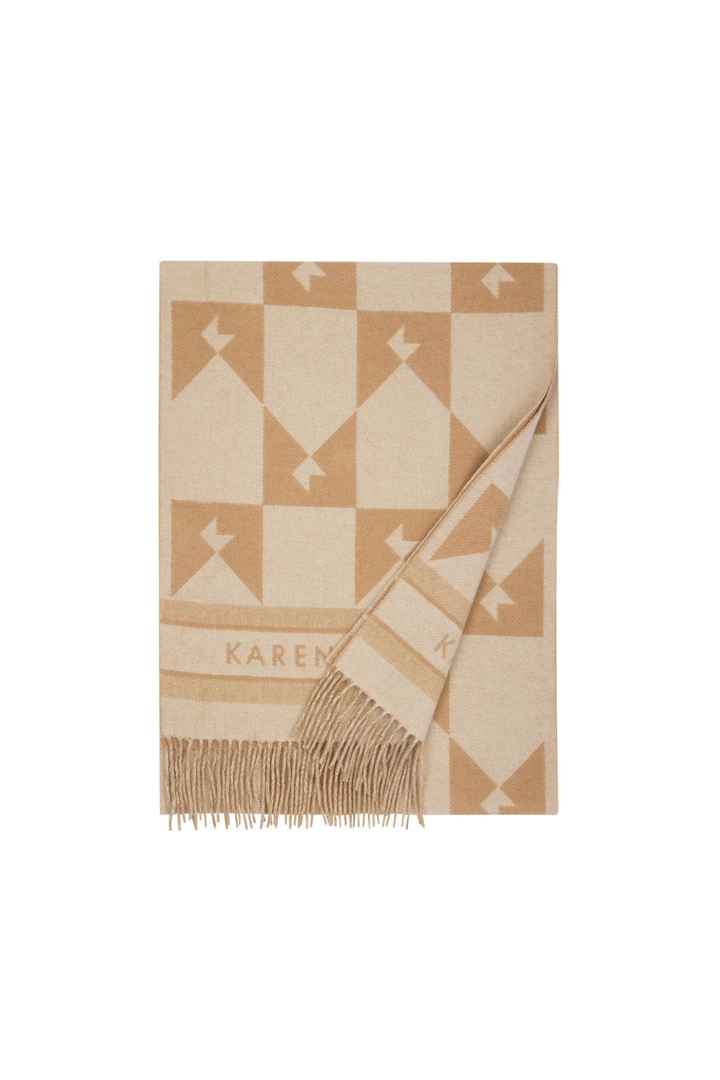 Monogram Jacquard Scarf Cream/Tan
