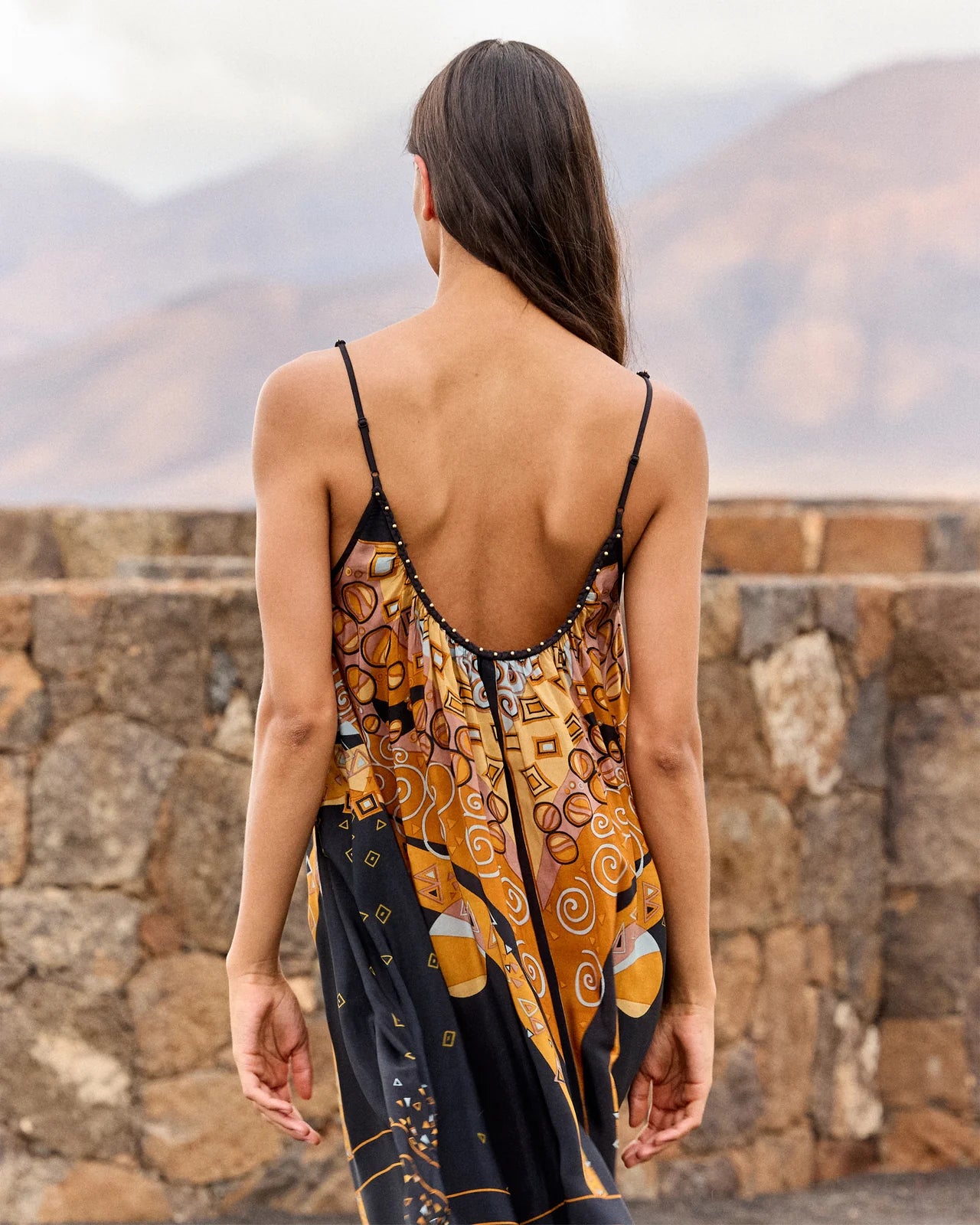 Mony Ocre/Black Dress