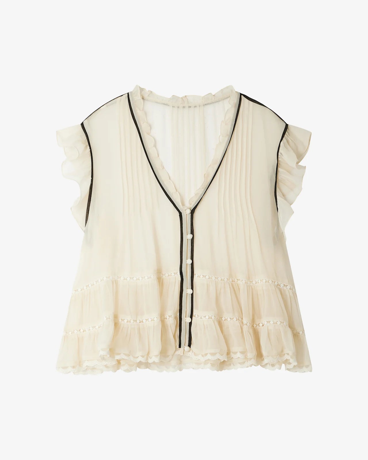 Bolly Black/Ecru Top