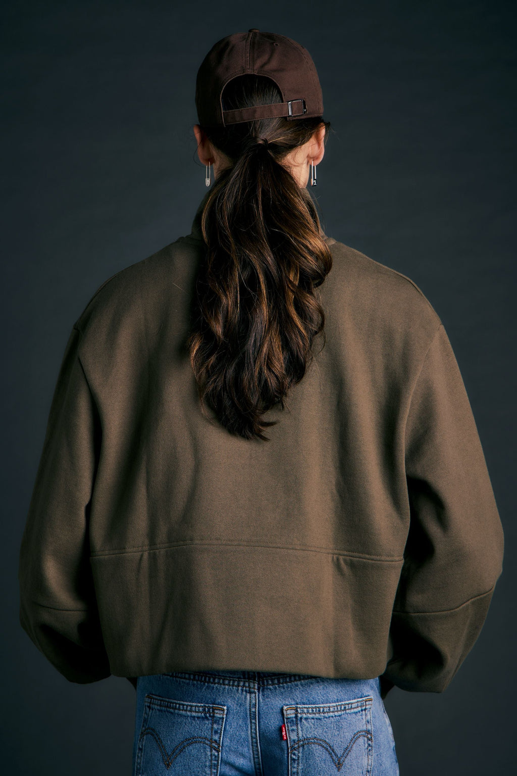 Runaway Zip Front Sweatshirt - Hunter Green