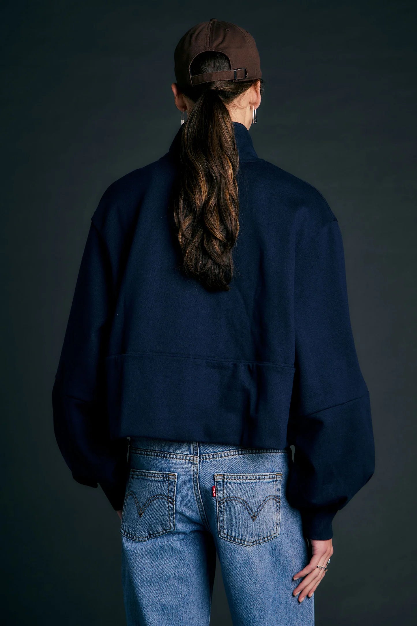 Runaway Zipup Sweatshirt - Navy