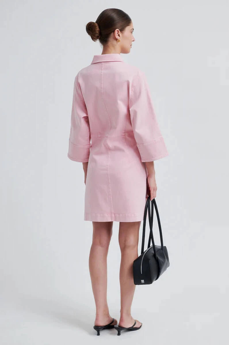 Is Ella 3/4 Sleeve Lilac Denim Dress