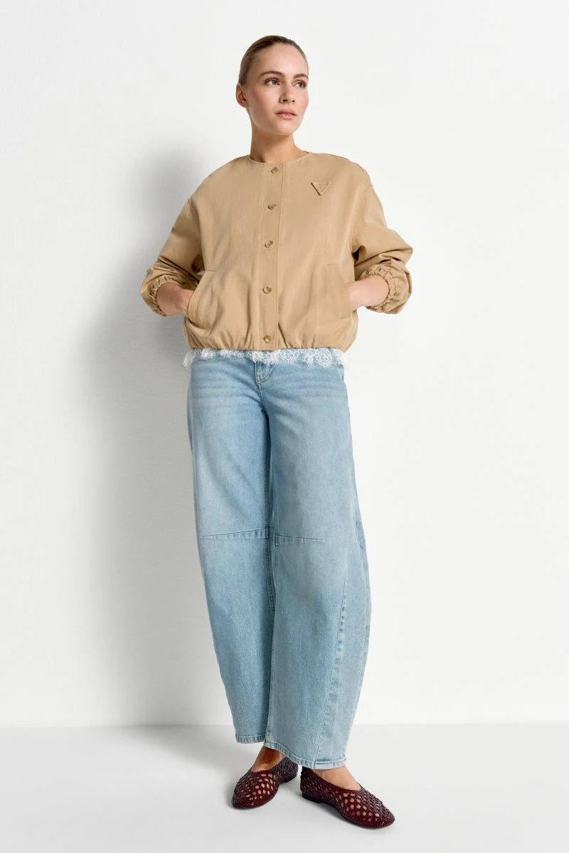 Cafe Latte Buttoned Jacket