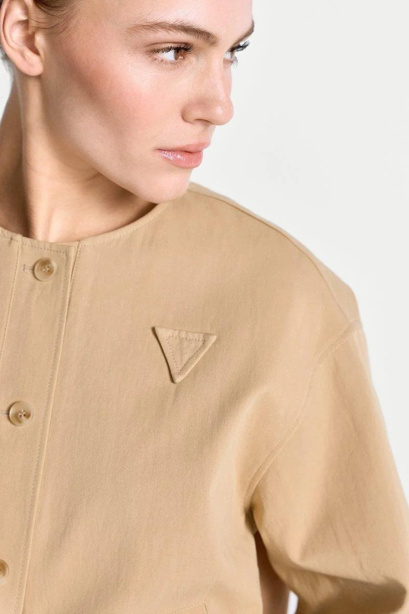 Cafe Latte Buttoned Jacket
