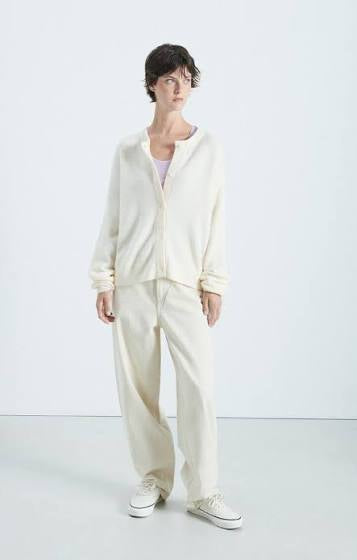 Damsville Cardigan - Panacotta Melange