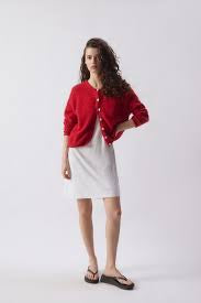 Vitow Cardigan - Carmine Melange