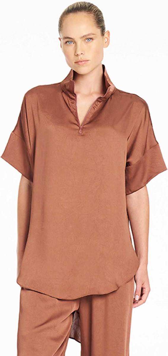Funnel Tunic - Cinnabar