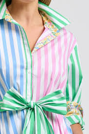 Luna Longline Shirtdress - Spring Combo