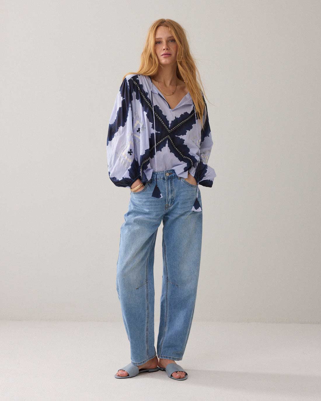 Tie Dye Cotton Voile Top
