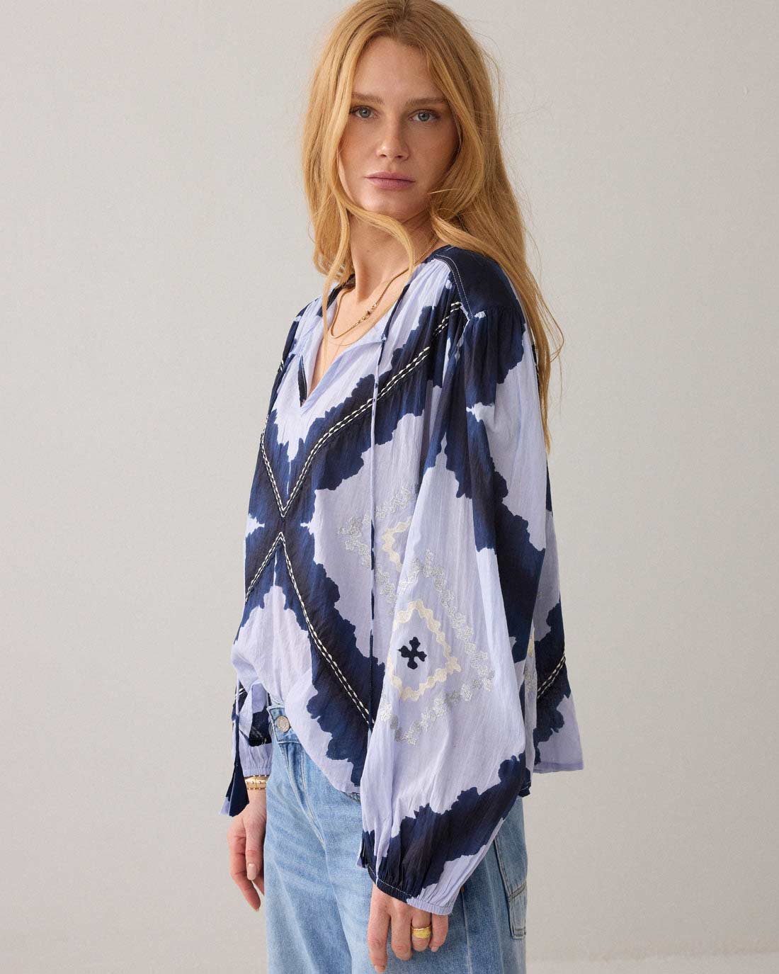 Tie Dye Cotton Voile Top