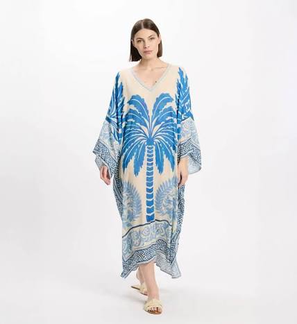 Rhoda Blue/Crem Kaftan