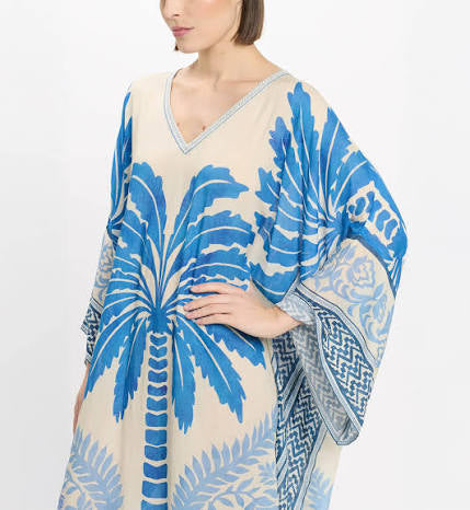 Rhoda Blue/Crem Kaftan