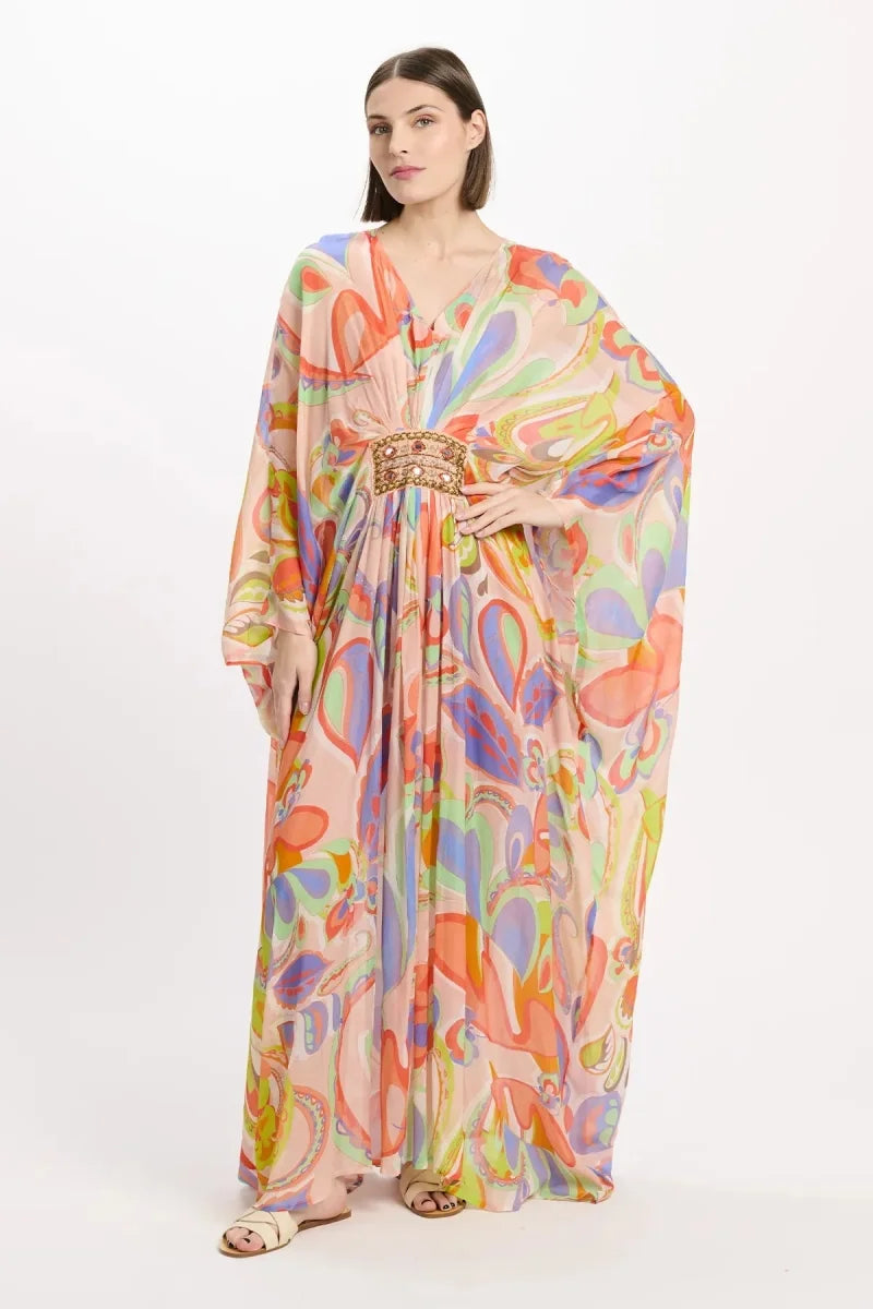 Varda Multi Beaded Kaftan OSFM