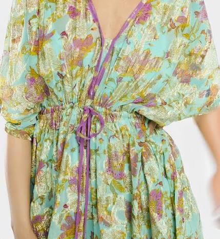 Taylor Aqua Lurex Dress