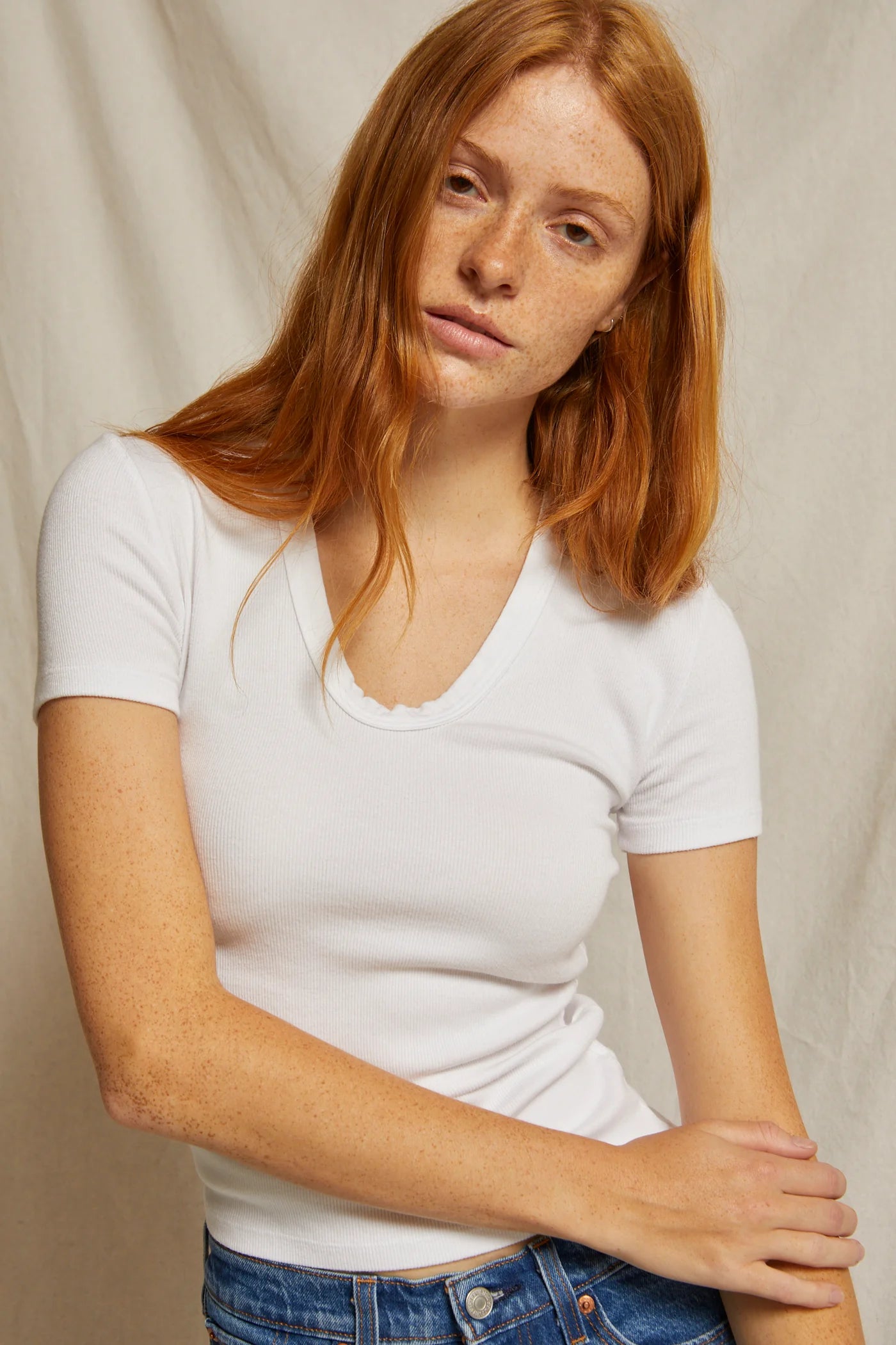 April U Neck T Shirt