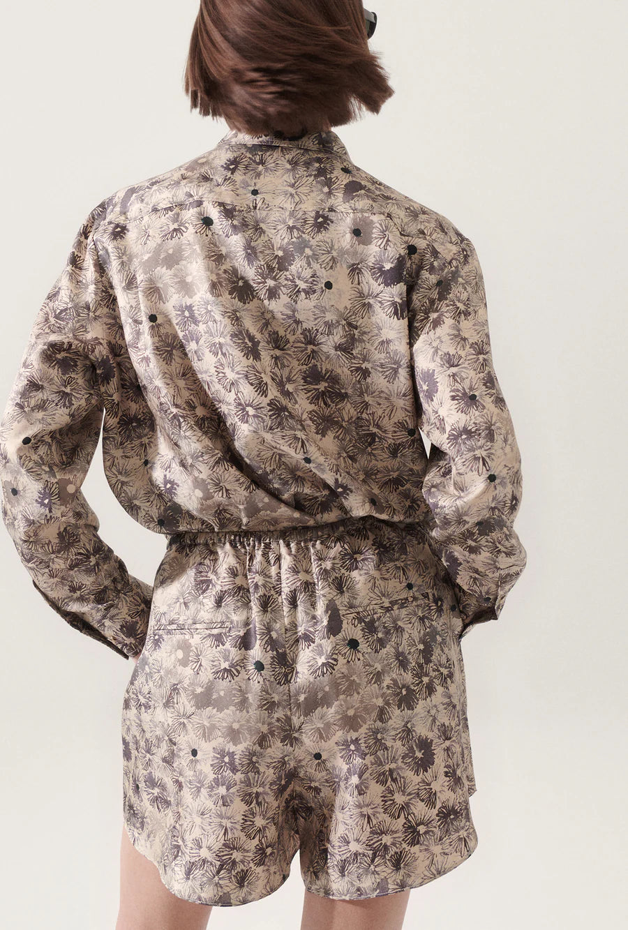 Twill Racer Shorts Aster Floral