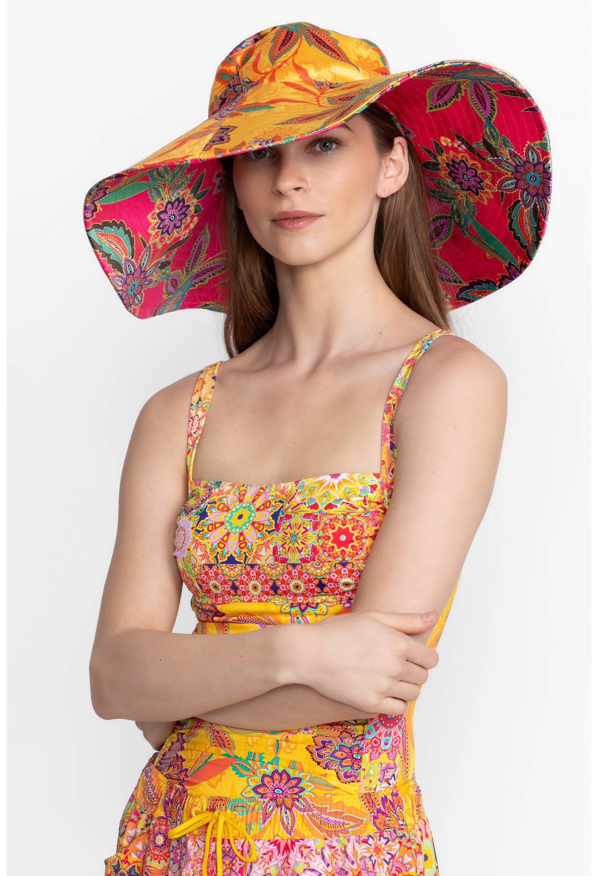 Reversible Flamingo Beach Hat