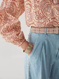Lina Creme Paisley Blouse