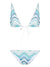 Bikini Triangle Halter Blue Chevron