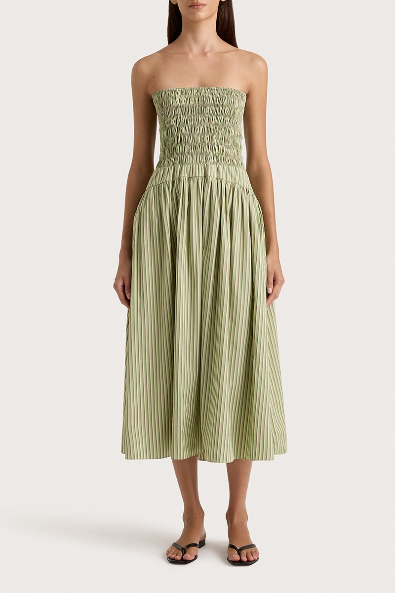 Amalie Strapless Midi Dress