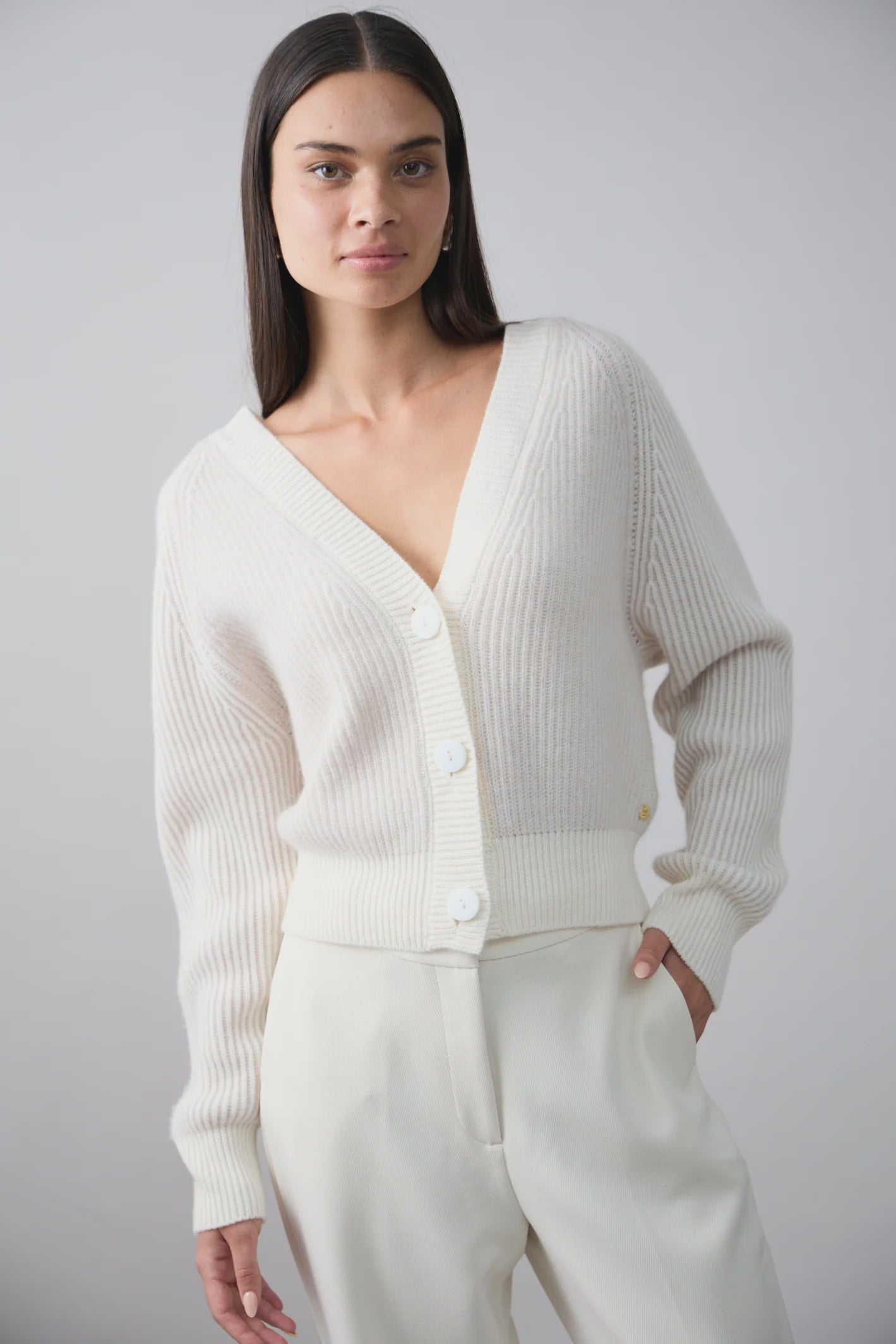 Frankie Cardigan - Cloud Alabaster