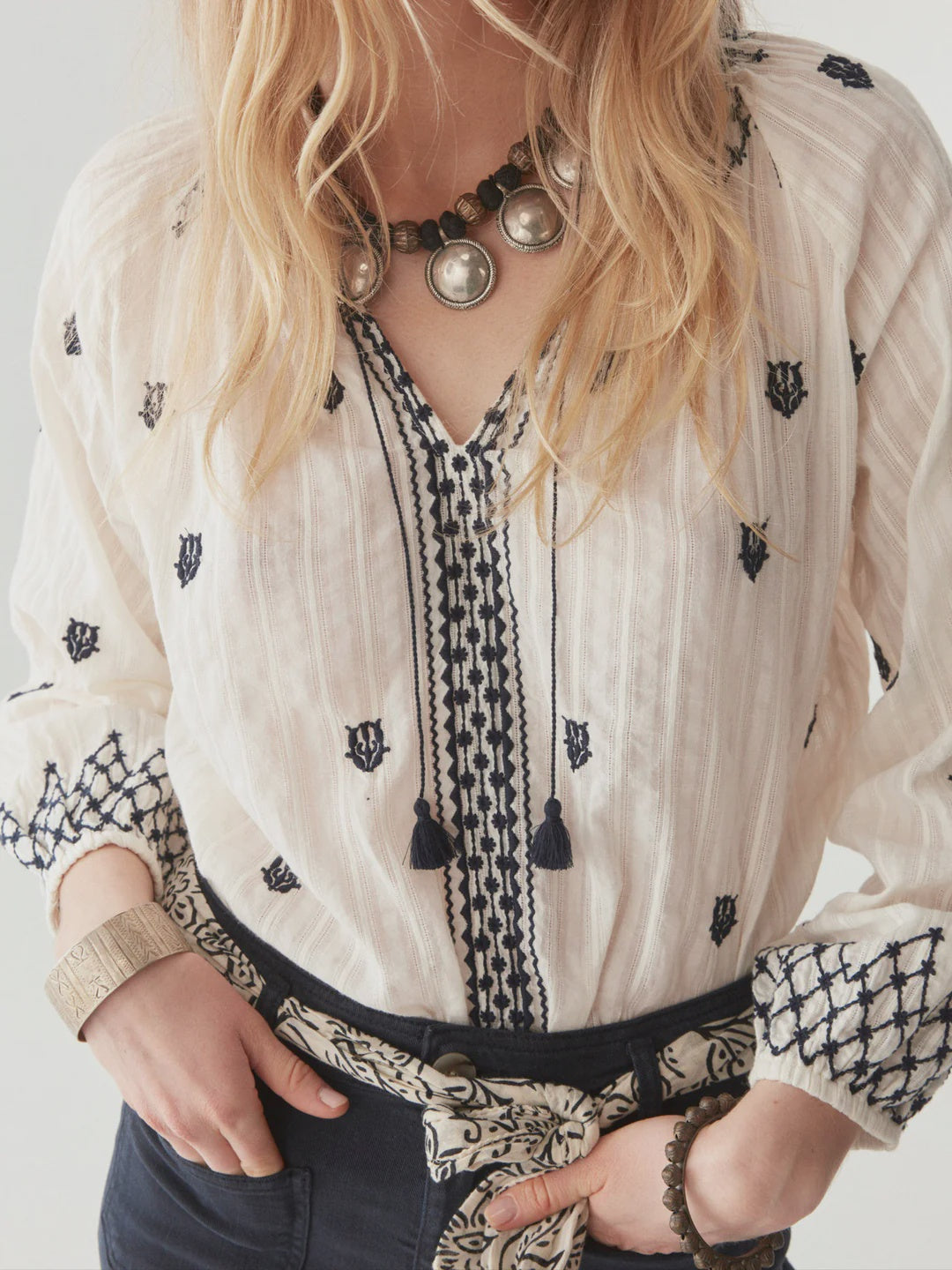 Sybille Blouse in Blue Lagoon