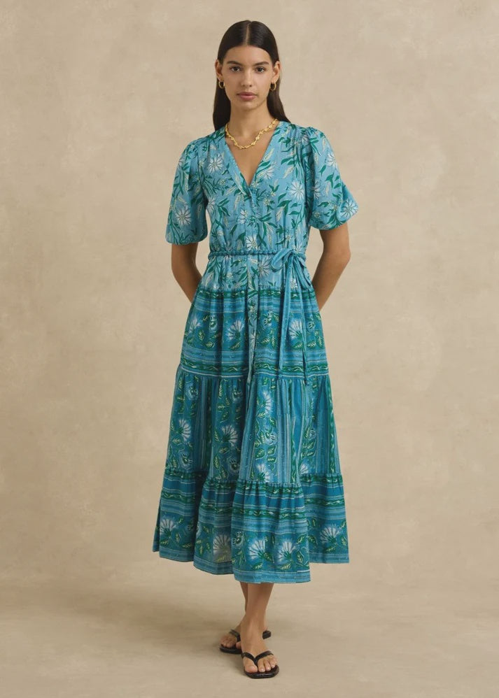 Anyeta Dress - Spring Daisy Blue