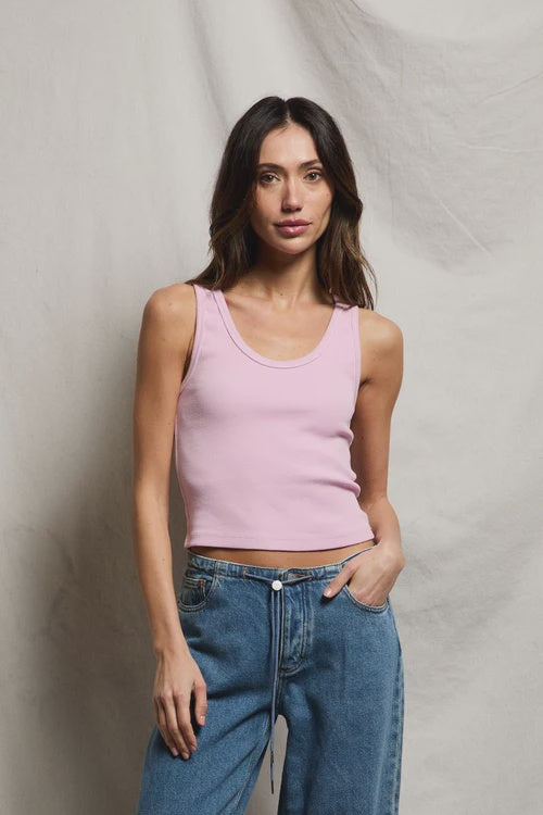 Blondie Tank - Sugar Pink