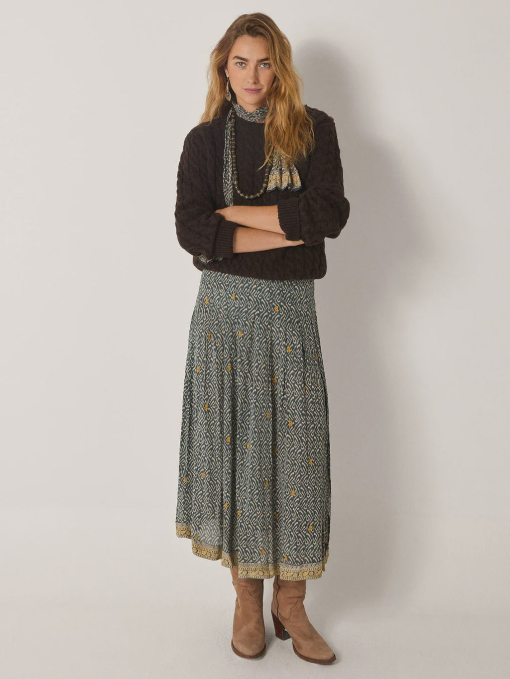 Amy Skirt - Blue Shibori