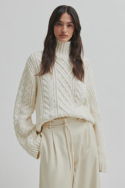 Auburn High Neck Cable Knit