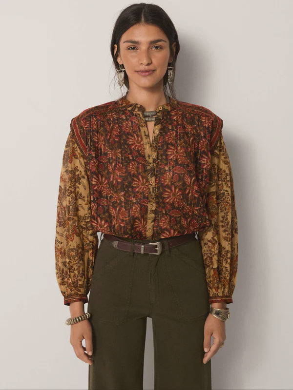 Adele Blouse - Autumn Leaves