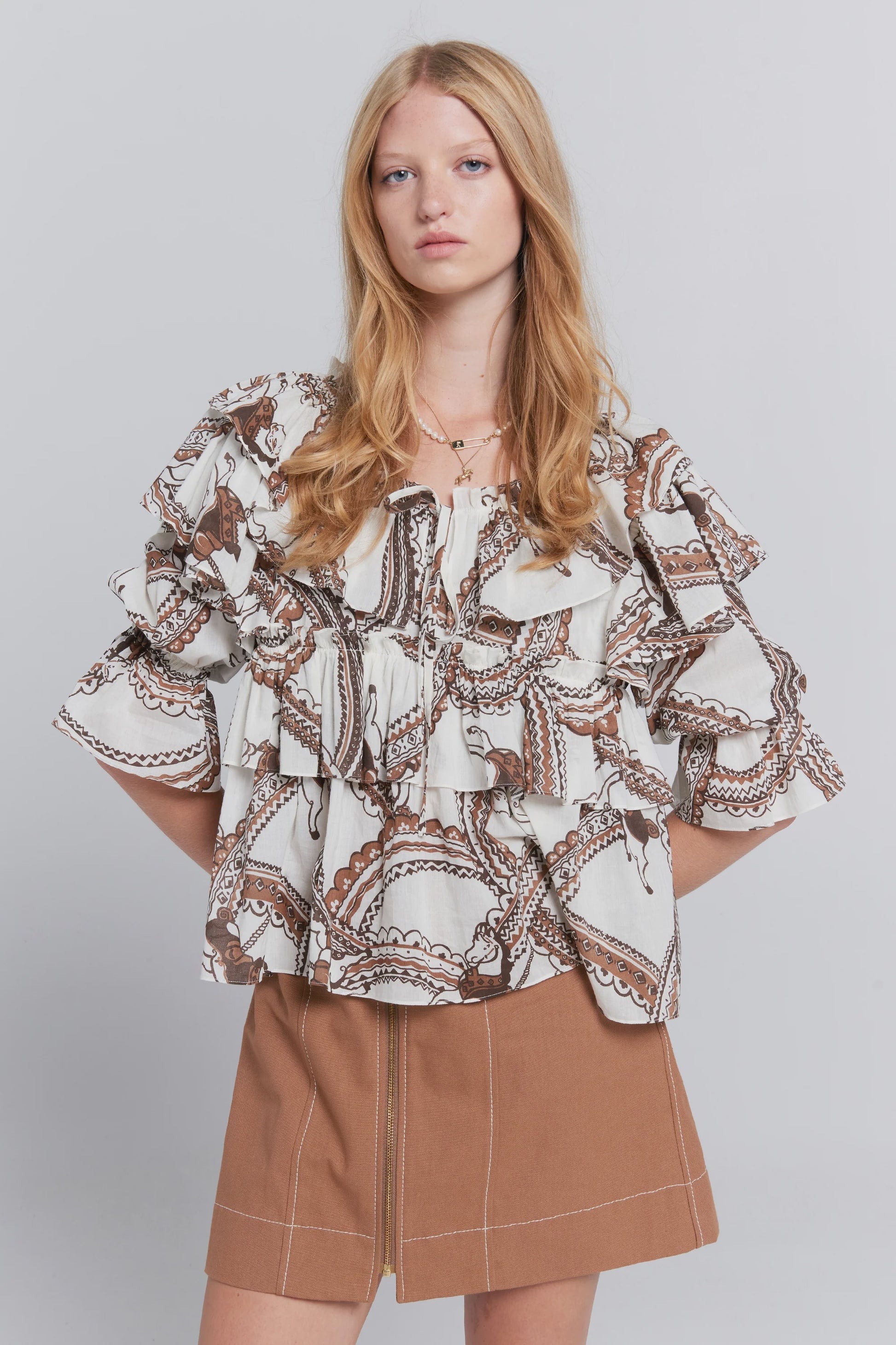 Whisper Top - Cream Multi